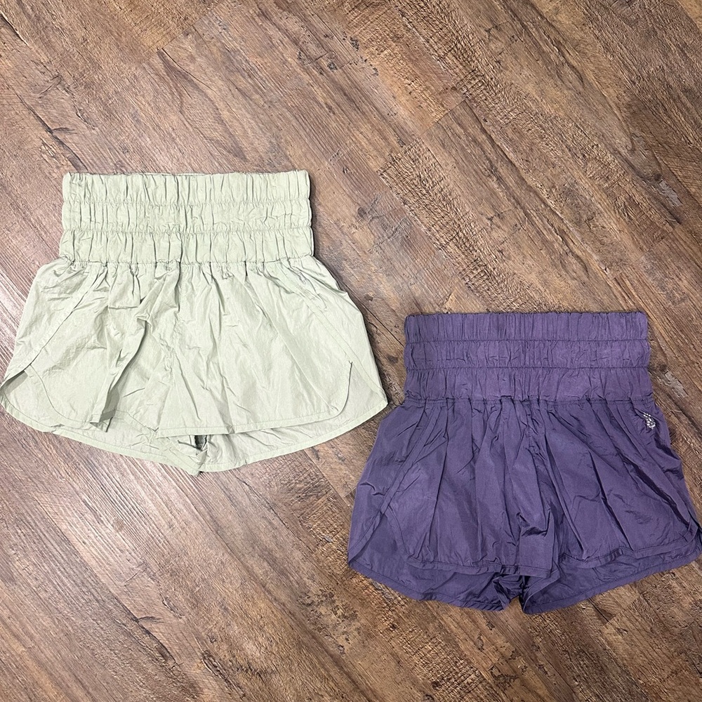 FP Movement by Free People Athletic Shorts in Sage and Purple